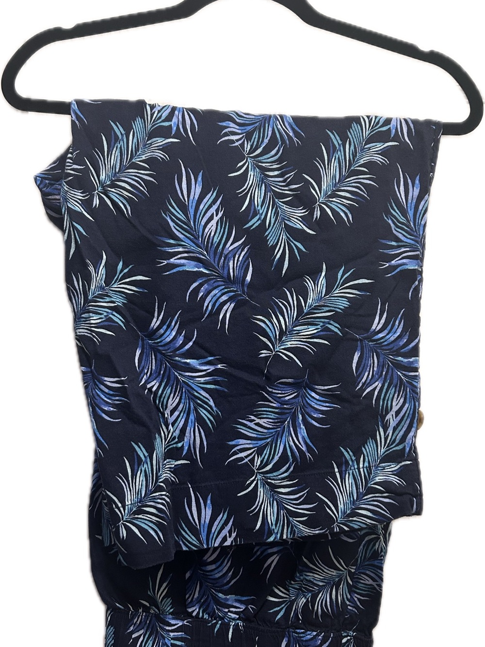 Women’s 2X Navy Blue Tropical Leaf Print Dress Pants Croft & Barrow
